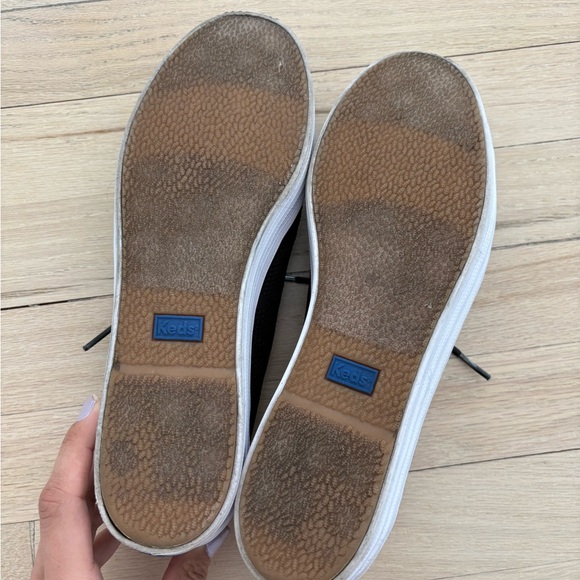 Keds Black Canvas Sneakers with White Sole - Picture 5 of 6